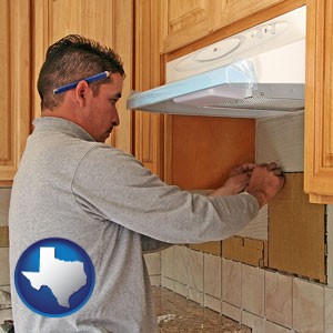 a kitchen remodeling project - with Texas icon
