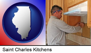 a kitchen remodeling project in Saint Charles, IL